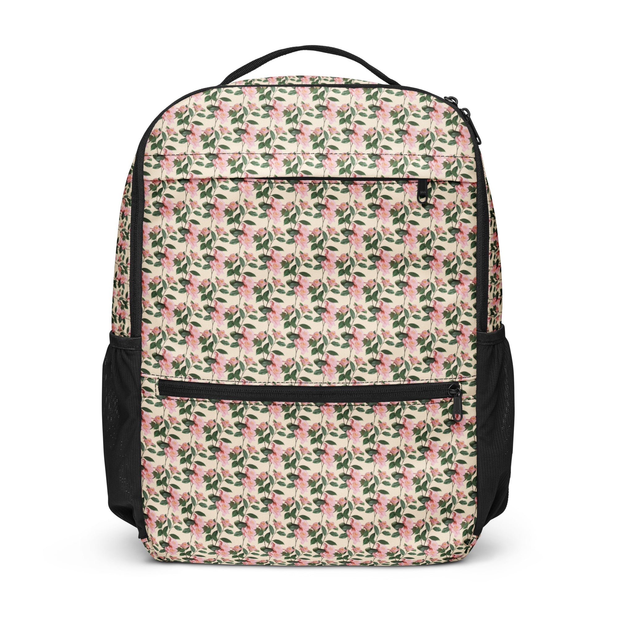 Cream Pink Ditsy - Black