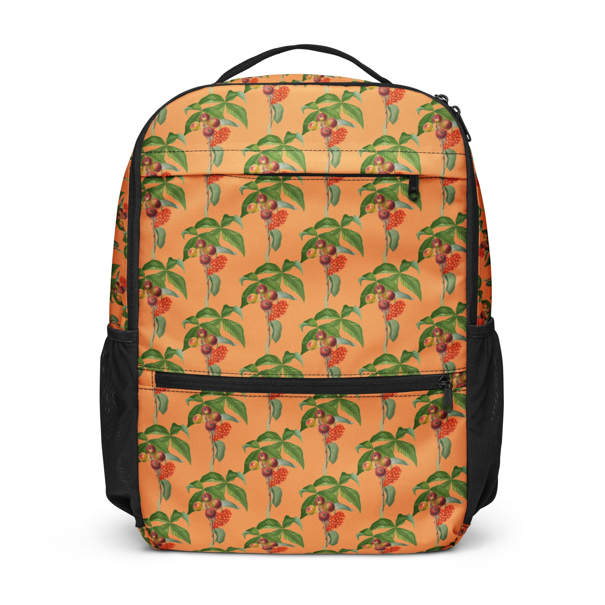 Orange Palm Leaf - Black
