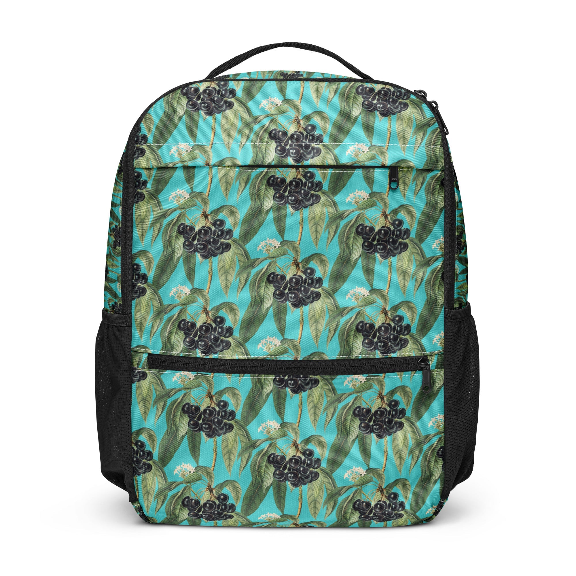 Teal Berry Vine - White