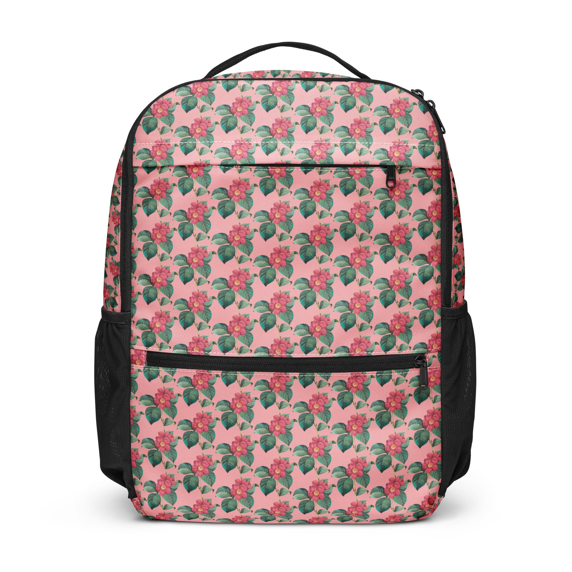 Rose Pink Floral - White