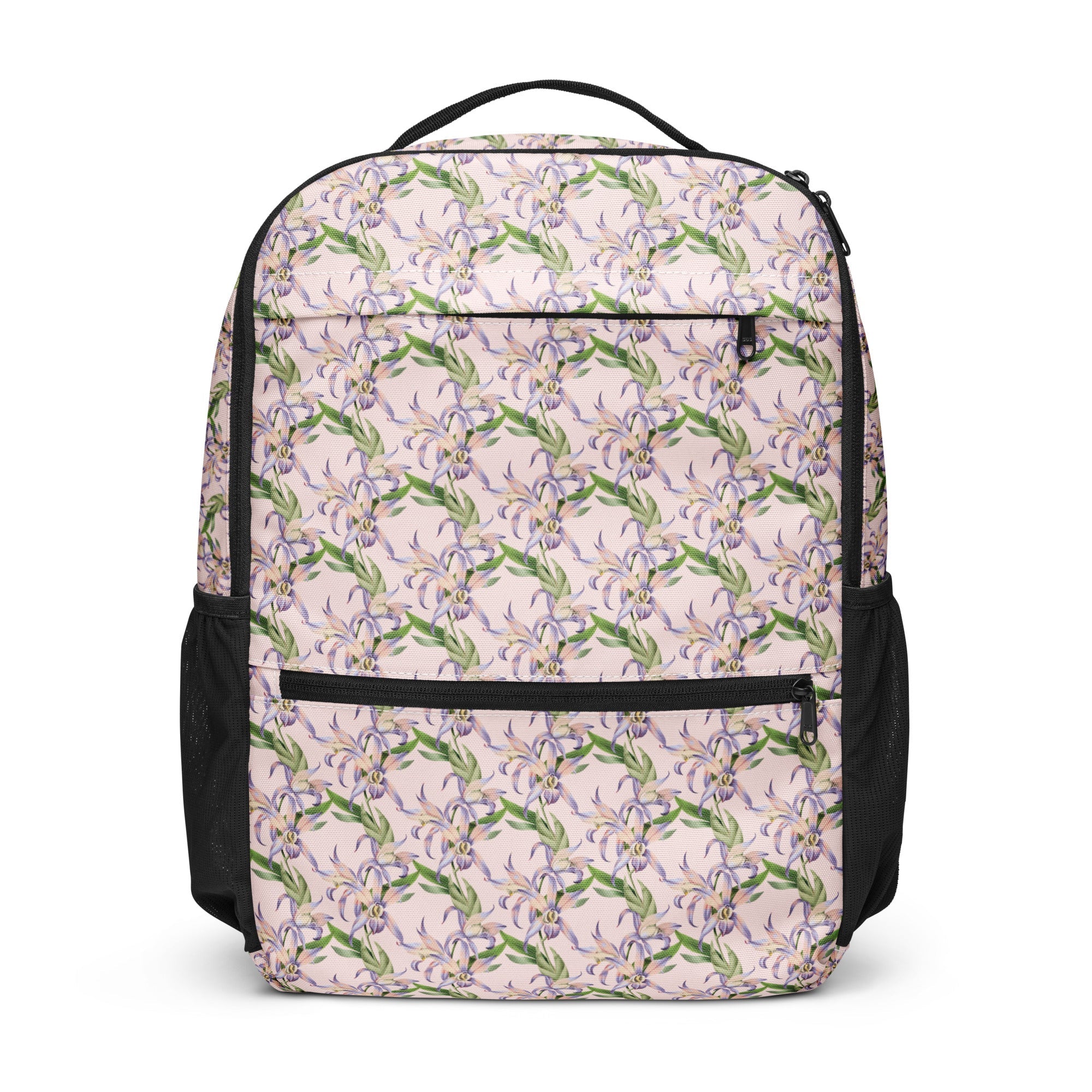 Blush Pink Damask - White