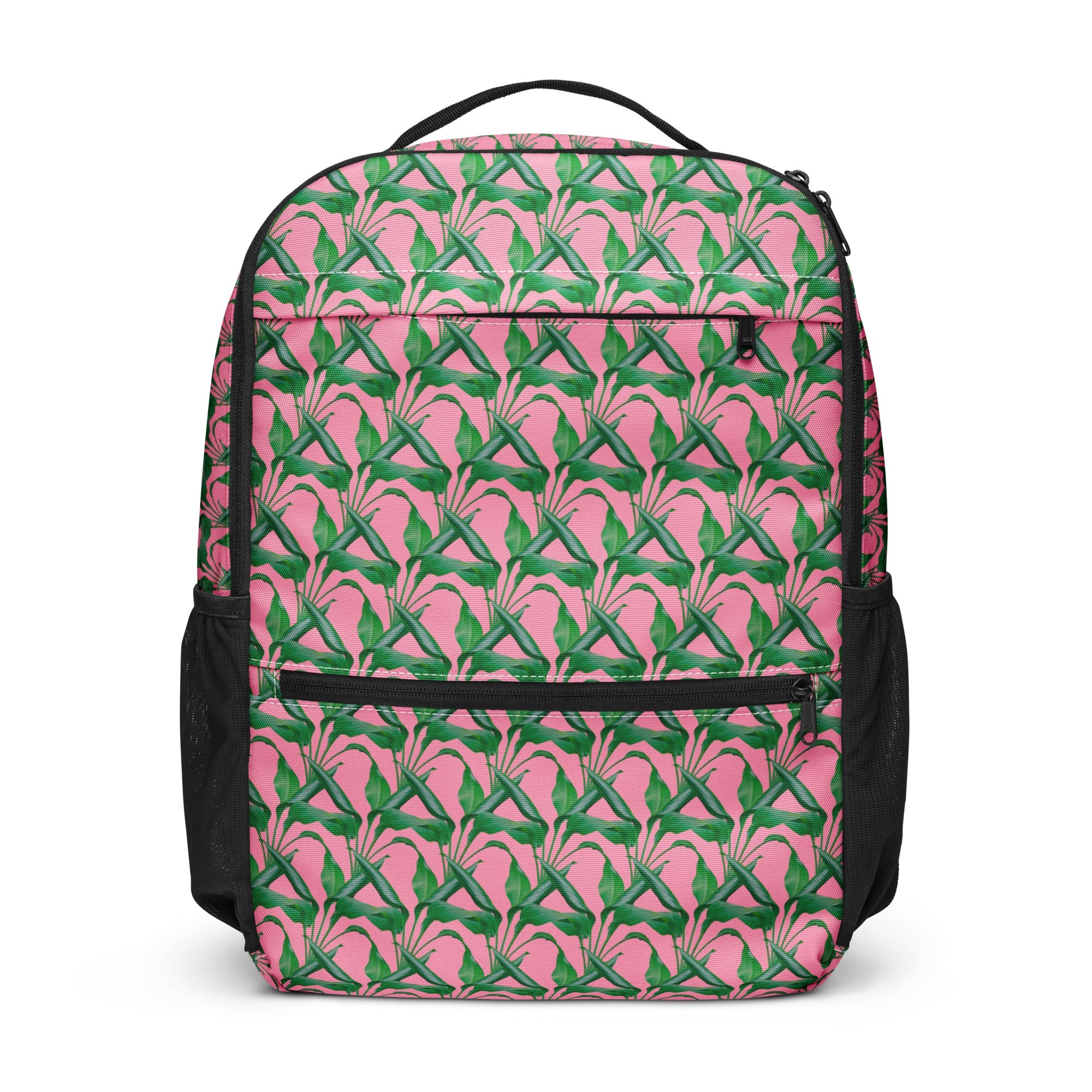 Pink Green Tropical - White