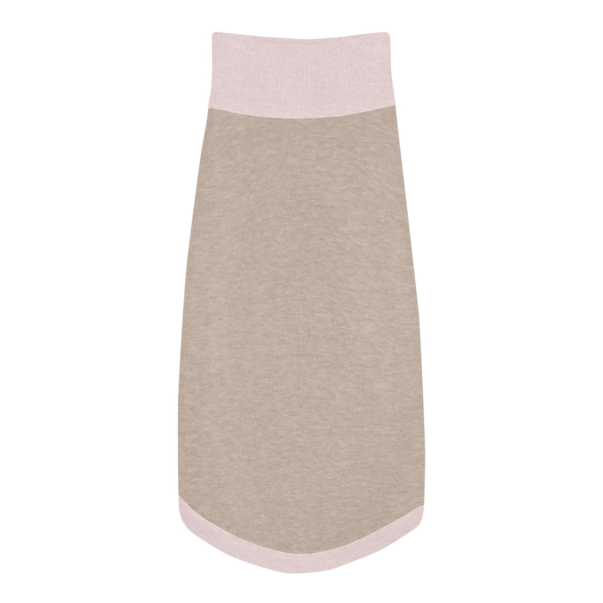 Knitted Pet Sweater - Taupe / Blush